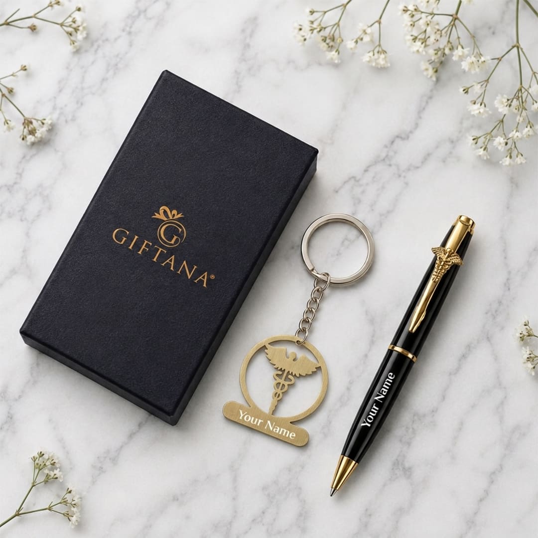 Premium Doctor Pen & Keychain Gift Set